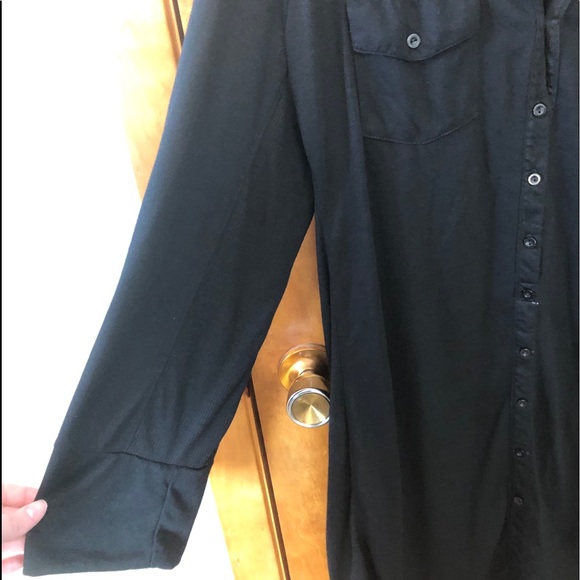 Long Black Button Down Women’s Plus Dress NWT - Picture 2 of 6